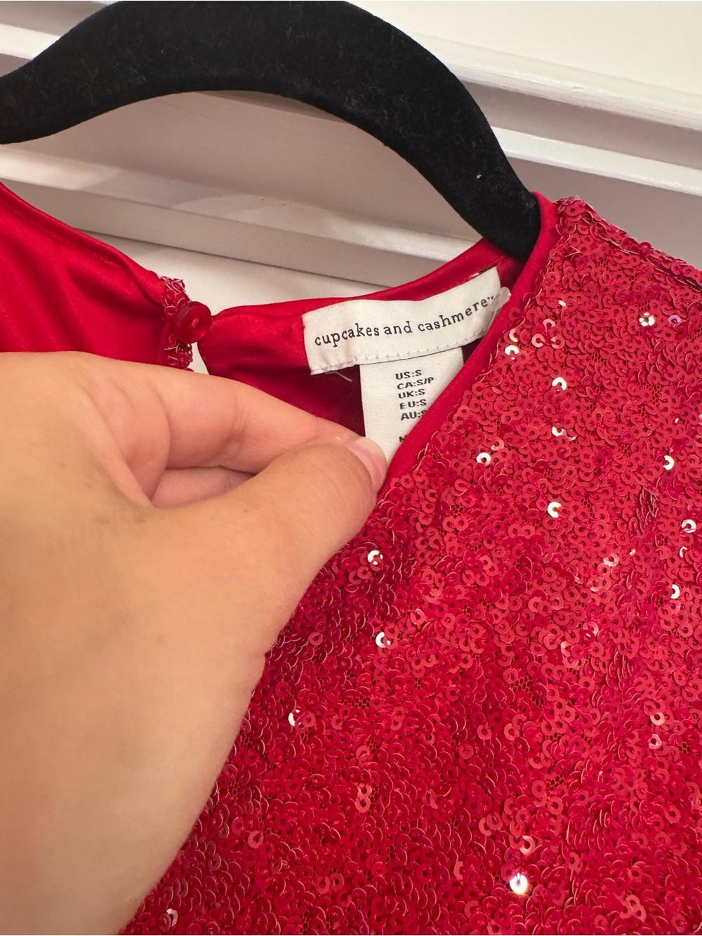 cupcakes & cashmere Red Sequin Tank Top - Picture 5 of 5